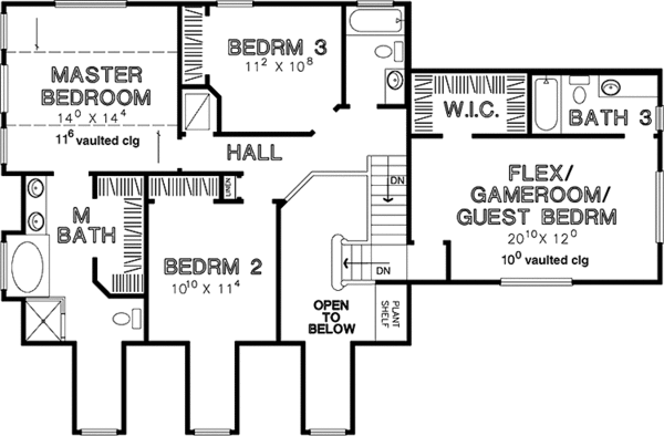Home Plan - Country Floor Plan - Upper Floor Plan #472-371
