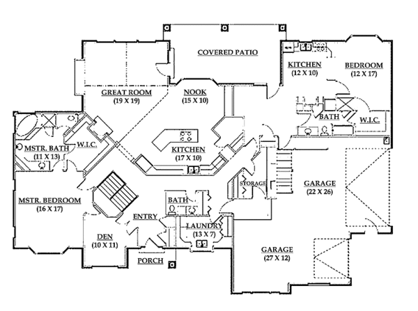 Dream House Plan - Ranch Floor Plan - Main Floor Plan #945-28