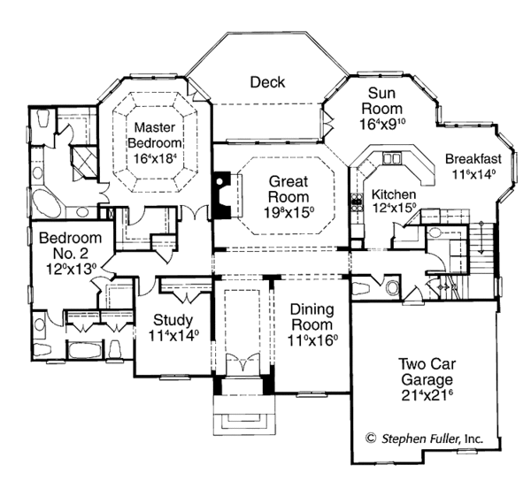 Home Plan - Country Floor Plan - Main Floor Plan #429-205