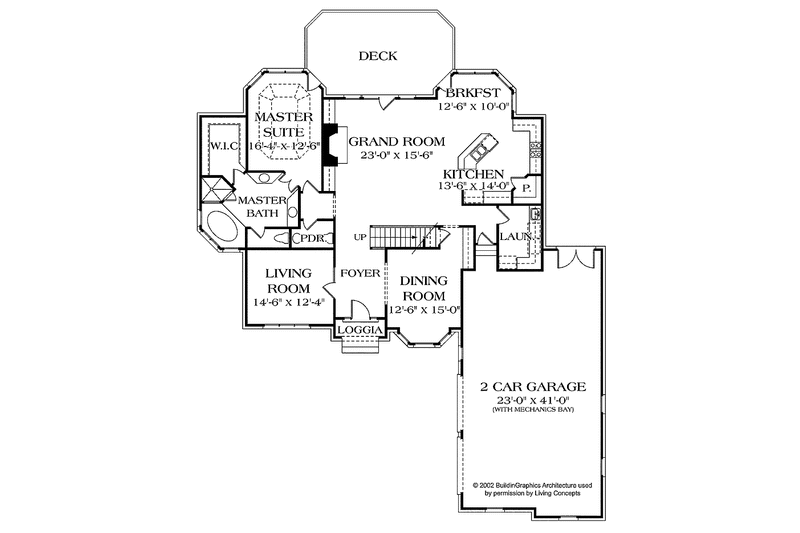 Home Plan - Floor Plan - Main Floor for Traditional House Plan #453-394 - 4 bed, 3.5 bath