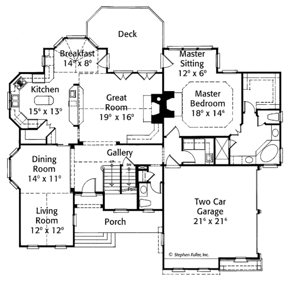 House Design - Country Floor Plan - Main Floor Plan #429-341