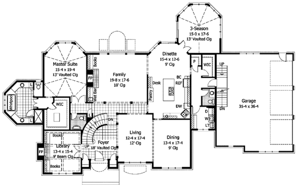 Dream House Plan - Traditional Floor Plan - Main Floor Plan #51-786