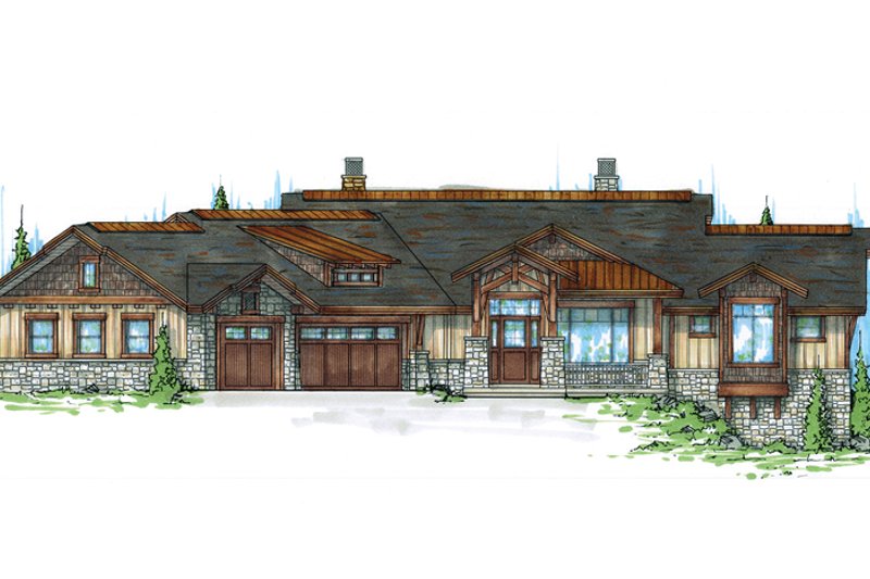 House Plan Design - Exterior - Front Elevation 3 for Craftsman House Plan #945-139 - 4 bed, 4.5 bath