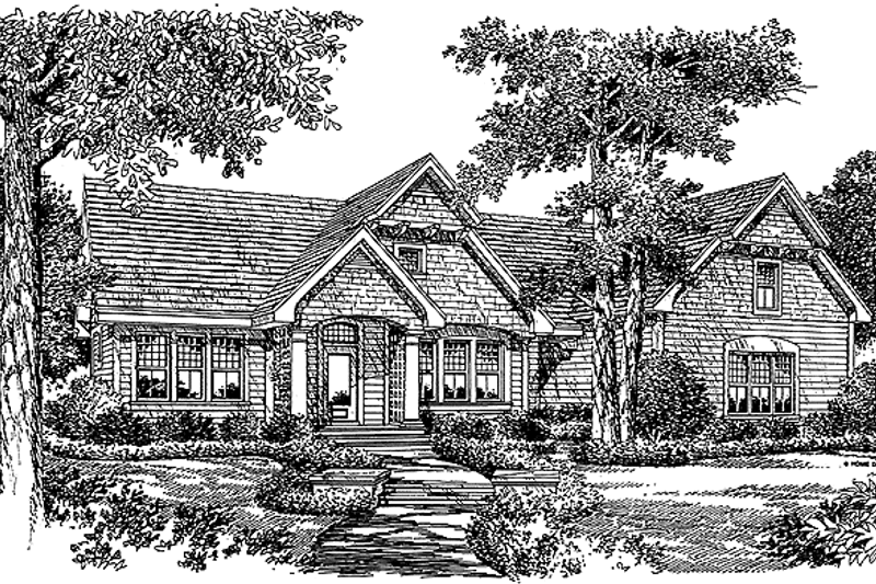 Dream House Plan - Exterior - Front Elevation 3 for Craftsman House Plan #417-672 - 2 bed, 2.5 bath