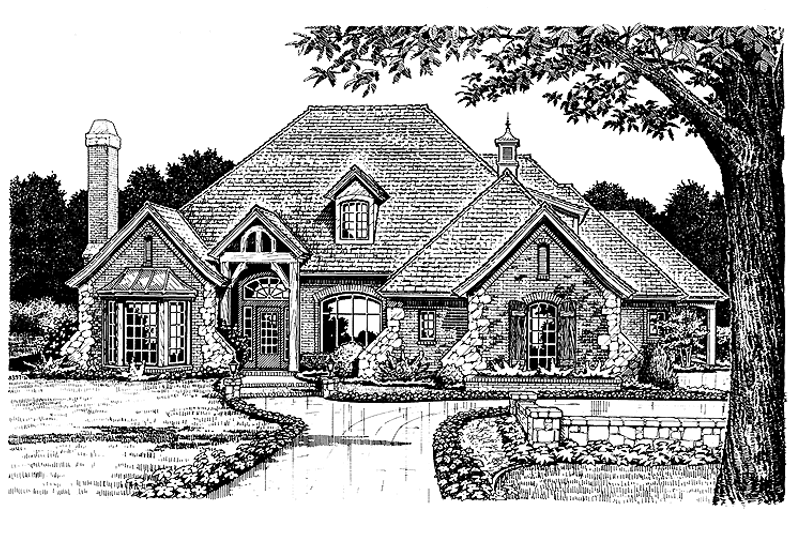 Dream House Plan - Country Exterior - Front Elevation Plan #310-1054