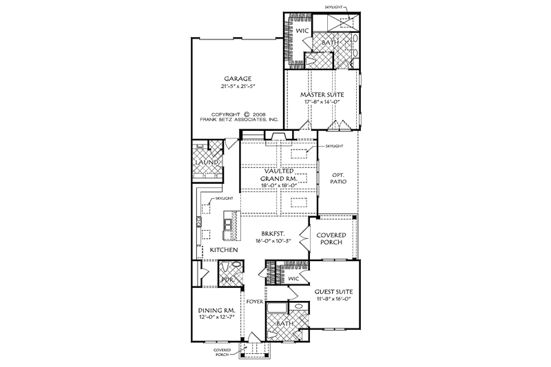 Home Plan - Floor Plan - Main Floor for European House Plan #927-511 - 2 bed, 2.5 bath