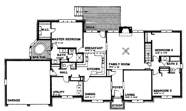Dream House Plan - Colonial Floor Plan - Main Floor Plan #30-274
