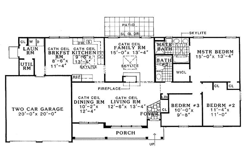 House Plan Design - Floor Plan - Main Floor for Country House Plan #314-193 - 3 bed, 2 bath