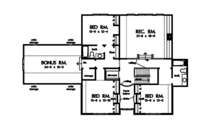 Floor Plan - Upper Floor for Country House Plan #929-853 - 5 bed, 3.5 bath