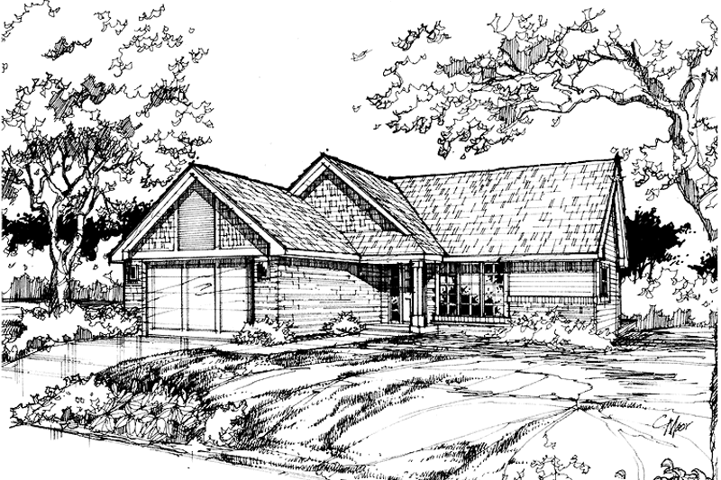 Home Plan - Exterior - Front Elevation 3 for Craftsman House Plan #320-719 - 3 bed, 2 bath
