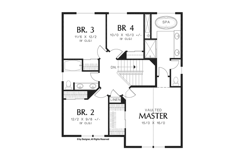 Dream House Plan - Floor Plan - Upper Floor for Craftsman House Plan #48-920 - 4 bed, 2.5 bath