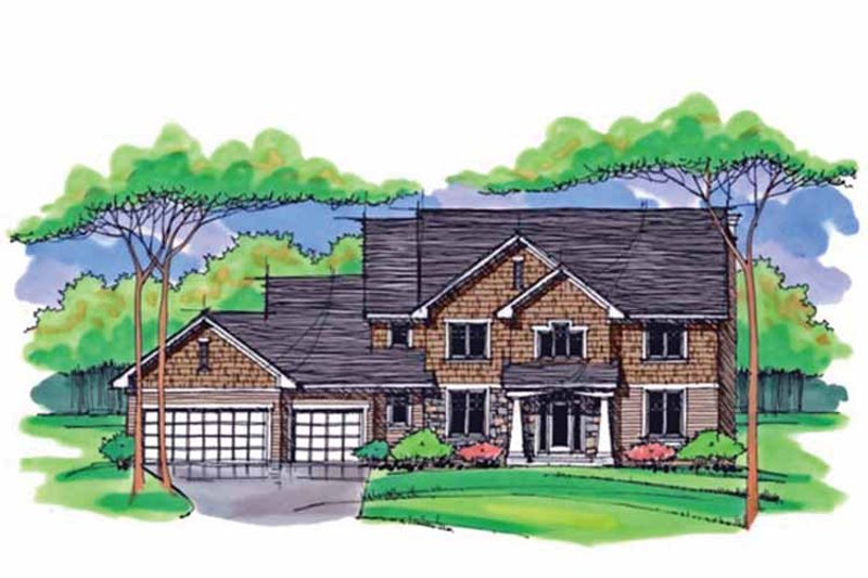 House Blueprint - Country Exterior - Front Elevation Plan #51-1013