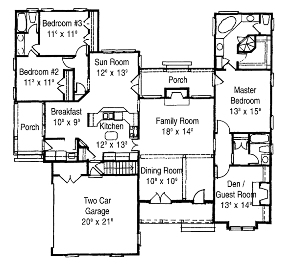 House Design - Country Floor Plan - Main Floor Plan #429-226