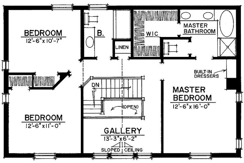 Dream House Plan - Floor Plan - Upper Floor for Victorian House Plan #1016-54 - 3 bed, 2.5 bath