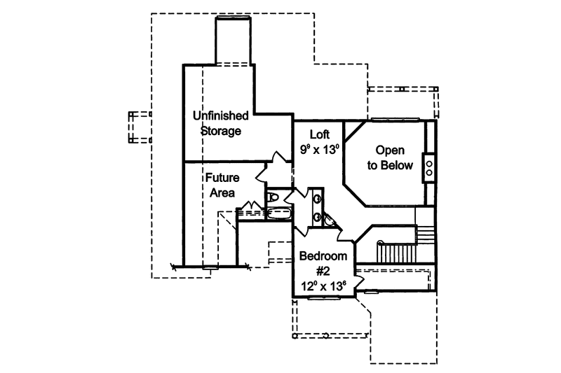 Dream House Plan - Floor Plan - Upper Floor for Country House Plan #429-291 - 3 bed, 3 bath