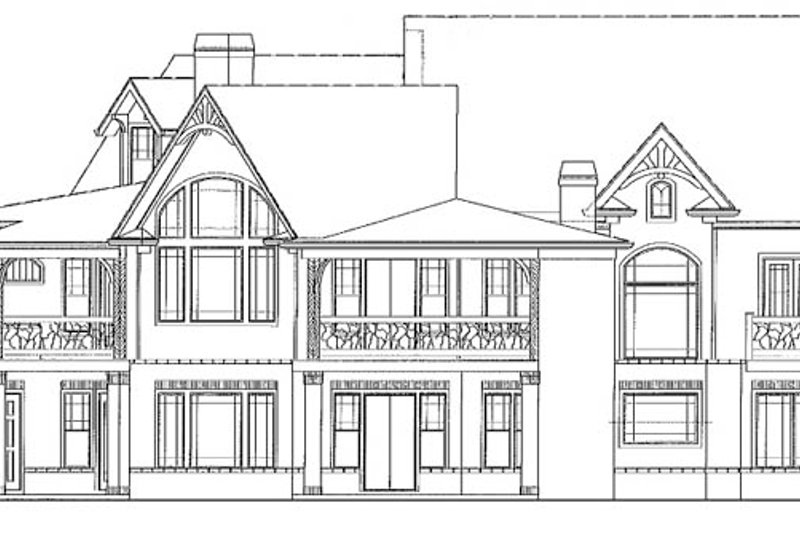 Dream House Plan - Exterior - Rear Elevation for Craftsman House Plan #54-368 - 3 bed, 2.5 bath