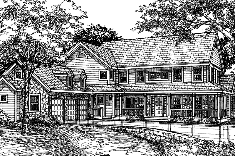 House Design - Country Exterior - Front Elevation Plan #320-628