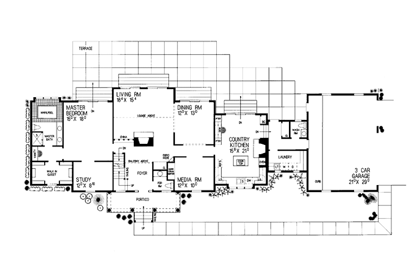 Dream House Plan - Floor Plan - Main Floor for Classical House Plan #72-864 - 3 bed, 3 bath