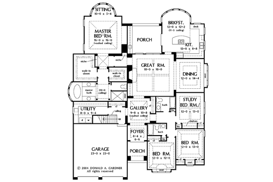 Floor Plan - Main Floor for Country House Plan #929-736 - 4 bed, 3 bath