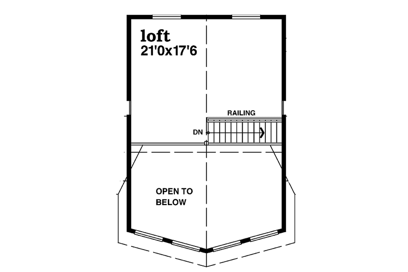 Architectural House Design - Floor Plan - Upper Floor for Contemporary House Plan #47-931 - 3 bed, 2 bath