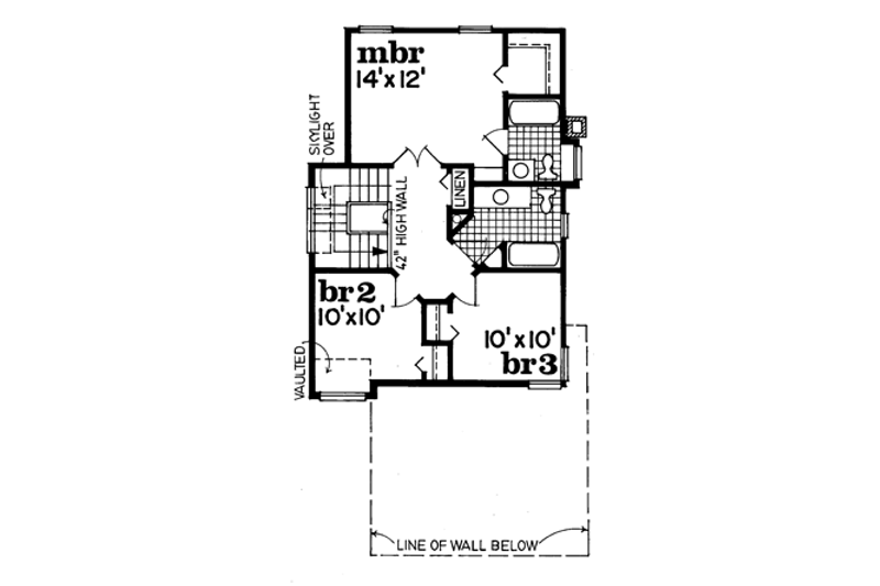 Home Plan - Floor Plan - Upper Floor for Traditional House Plan #47-729 - 3 bed, 2.5 bath