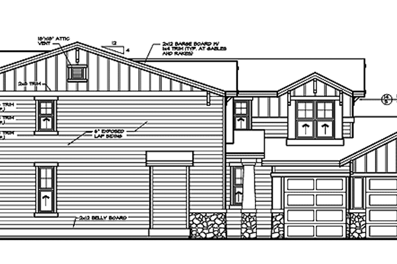 Dream House Plan - Exterior - Other Elevation for Craftsman House Plan #132-447 - 4 bed, 3 bath