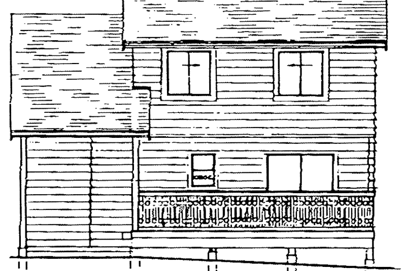 House Design - Exterior - Rear Elevation for Country House Plan #47-917 - 3 bed, 1 bath