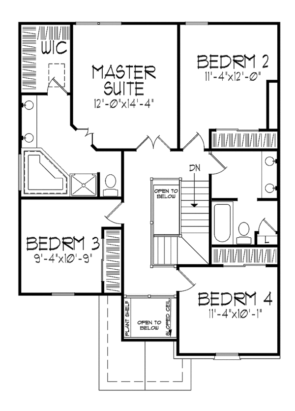 House Plan Design - Prairie Floor Plan - Upper Floor Plan #320-1042