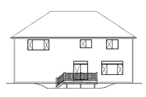 Exterior - Rear Elevation for Craftsman House Plan #951-1 - 4 bed, 2.5 bath