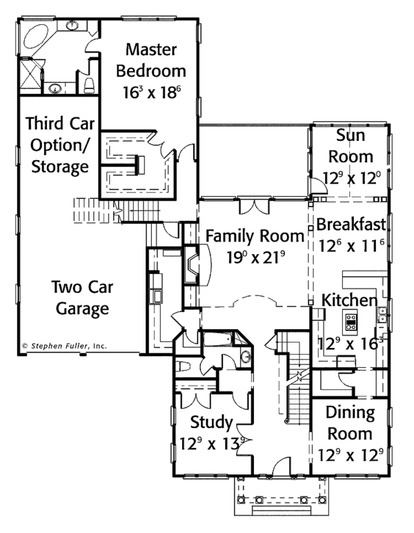 Dream House Plan - Classical Floor Plan - Main Floor Plan #429-304