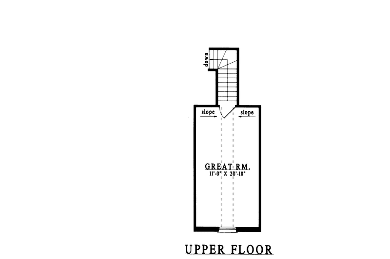 Dream House Plan - Floor Plan - Upper Floor for Ranch House Plan #42-516 - 3 bed, 2 bath