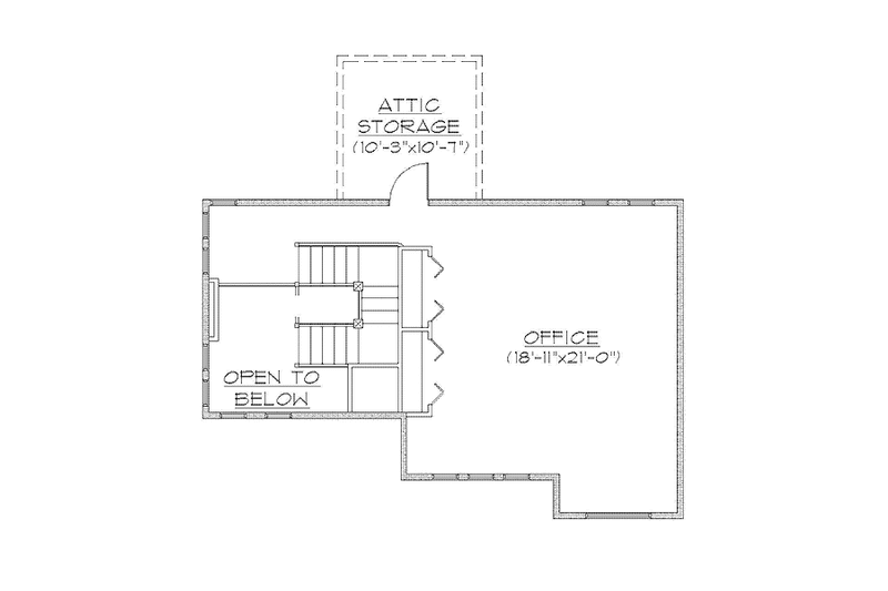 Dream House Plan - Floor Plan - Upper Floor for Craftsman House Plan #945-114 - 2 bed, 2 bath