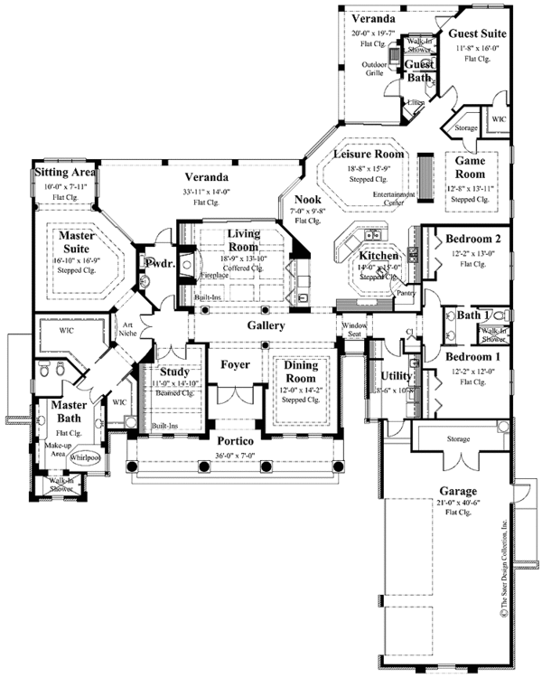 Dream House Plan - Classical Floor Plan - Main Floor Plan #930-302