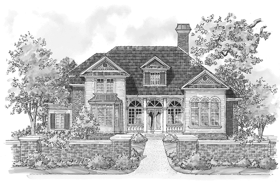 Exterior - Front Elevation 3 for Victorian House Plan #930-209 - 3 bed, 2.5 bath