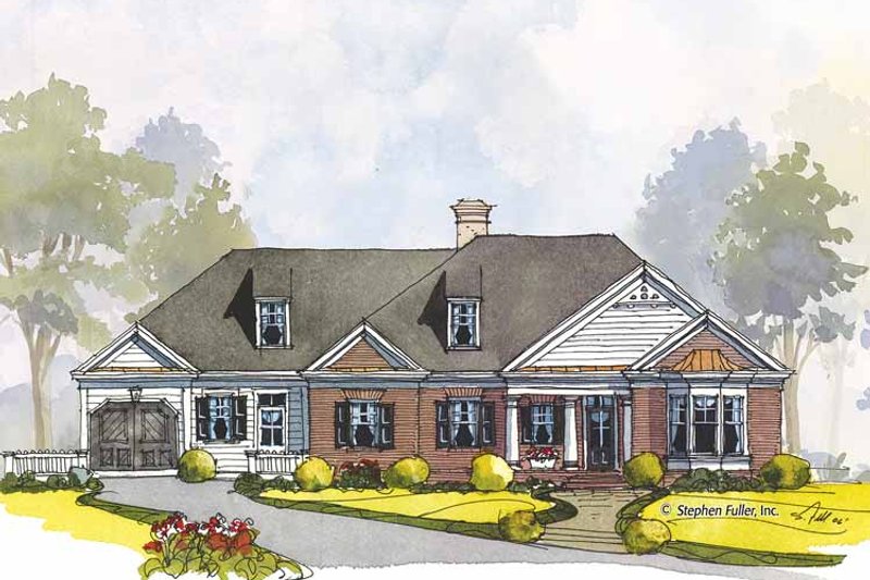 Dream House Plan - Colonial Exterior - Front Elevation Plan #429-440