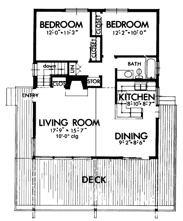 House Plan Design - Contemporary Floor Plan - Main Floor Plan #320-805