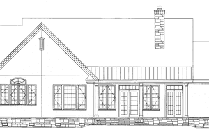 Exterior - Rear Elevation for Country House Plan #929-648 - 3 bed, 2 bath