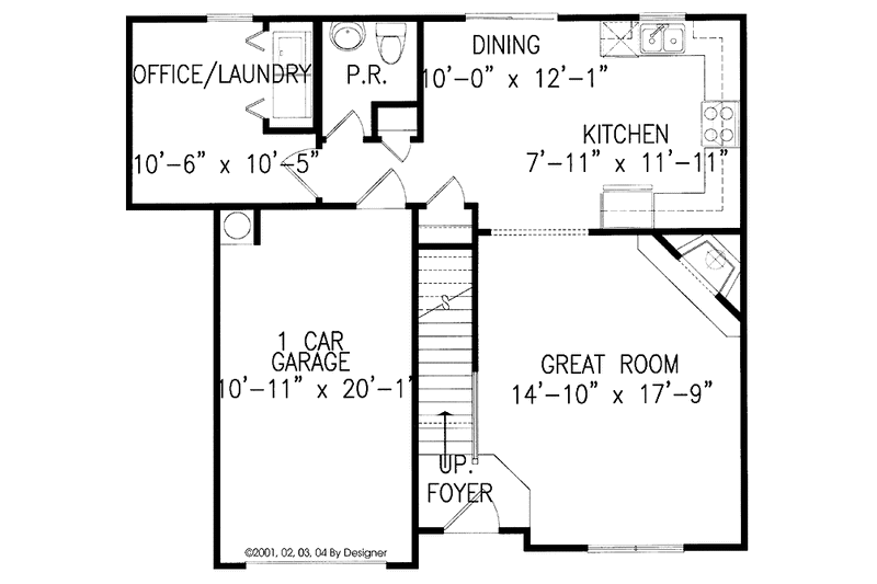 Dream House Plan - Floor Plan - Main Floor for Colonial House Plan #54-179 - 3 bed, 2.5 bath