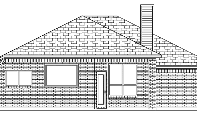 Dream House Plan - Exterior - Rear Elevation for Traditional House Plan #84-679 - 4 bed, 2 bath