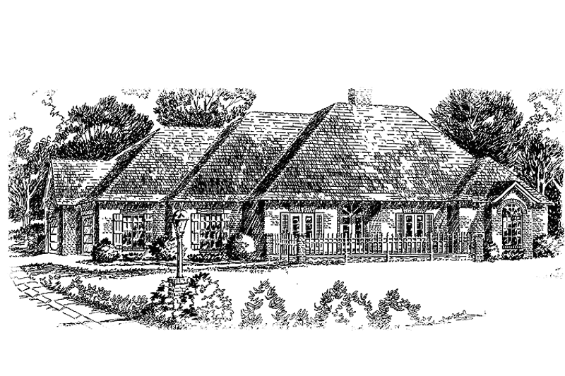 Dream House Plan - Country Exterior - Front Elevation Plan #15-363
