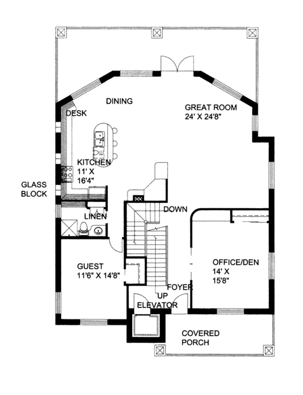 Dream House Plan - Contemporary Floor Plan - Main Floor Plan #117-862