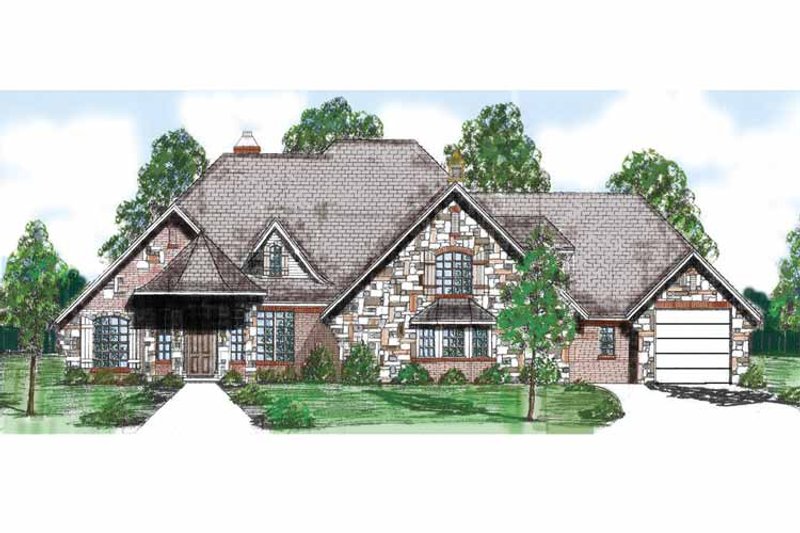 Dream House Plan - Exterior - Front Elevation 3 for Traditional House Plan #52-254 - 4 bed, 3.5 bath