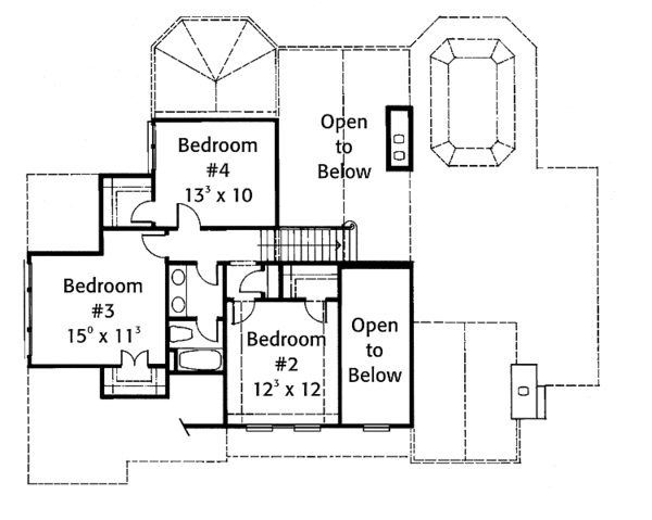 Home Plan - Colonial Floor Plan - Upper Floor Plan #429-203