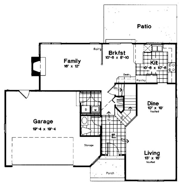 House Design - Contemporary Floor Plan - Main Floor Plan #300-133