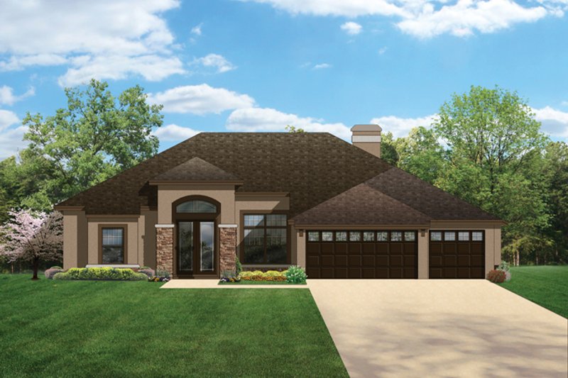 House Plan Design - Exterior - Front Elevation 3 for Craftsman House Plan #1058-47 - 4 bed, 3 bath