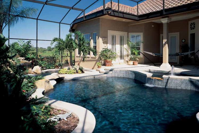 Dream House Plan - Exterior - Rear Elevation for Mediterranean House Plan #1039-5 - 4 bed, 4 bath