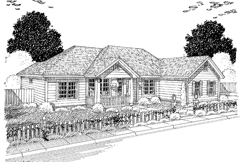 Architectural House Design - Traditional Exterior - Front Elevation Plan #513-2154