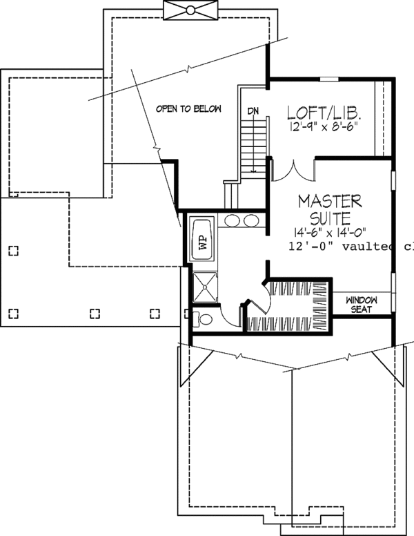 Architectural House Design - Country Floor Plan - Upper Floor Plan #320-1130