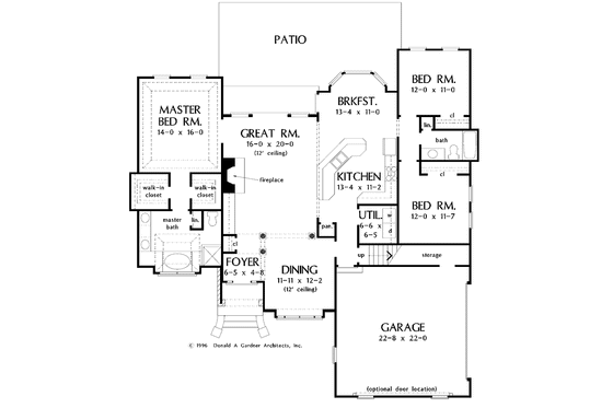 Floor Plan - Main Floor for European House Plan #929-315 - 3 bed, 2 bath