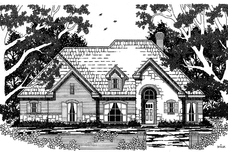 House Plan Design - Country Exterior - Front Elevation Plan #42-543